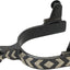 Weaver Leather Ladies' German Silver Chevron Spurs - 3/4" Band, 1-1/2" Shank, 8-Point Rowel