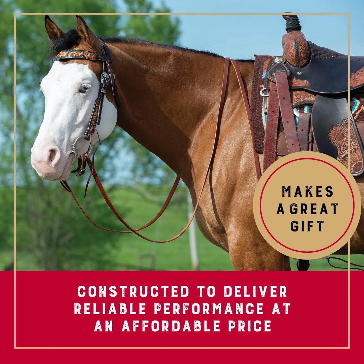 Weaver Leather Skirting Leather Split Reins - 7ft, Dark Oil, Premium Cowhide Western Reins