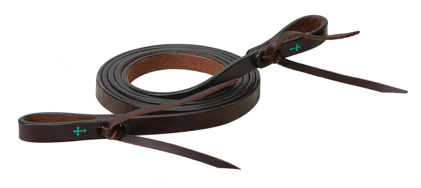 Weaver Leather Skirting Leather Turquoise Cross Roper Reins