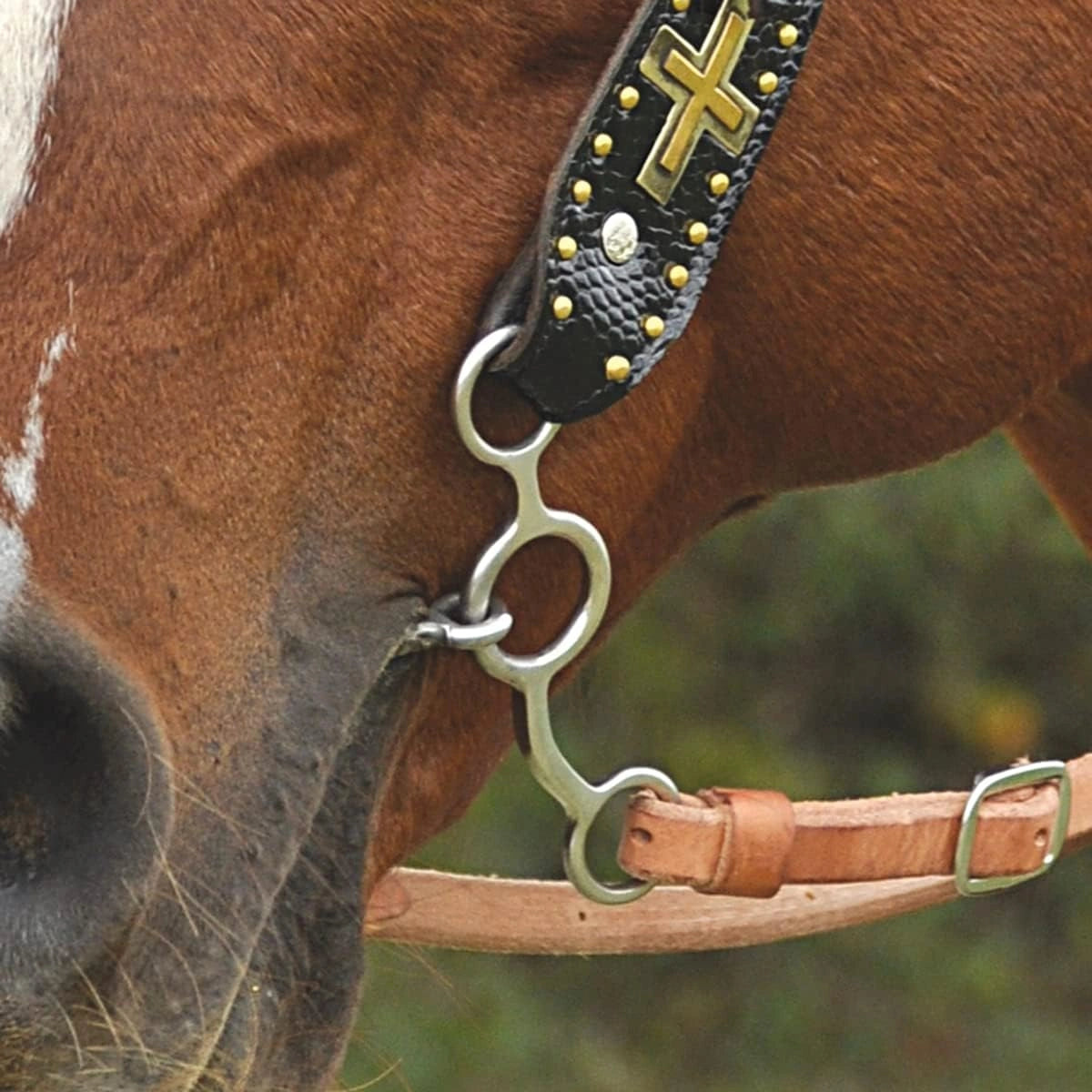 Classic Equine Twisted Wire Ring Gag Snaffle Bit - 5" Copper Mouthpiece, Stainless Steel Cheeks