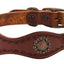 Weaver Leather Sundance Dog Collar - Brown Skirting Leather with Antique Copper Berry Conchos - Multiple Sizes