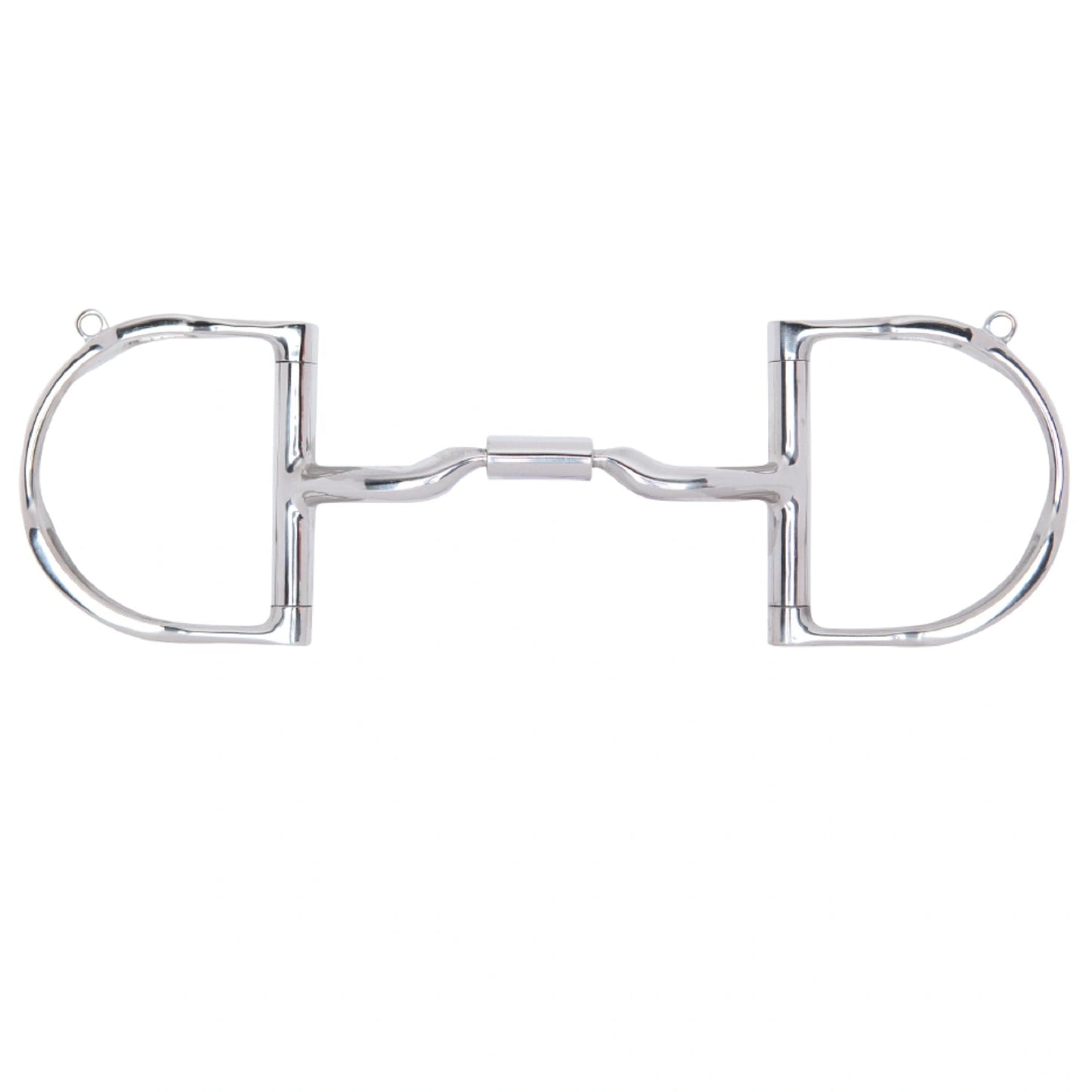 Myler Dee with Hooks Stainless Steel Low Port Comfort Snaffle MB 04 Level 2 - 5" Sweet Iron & Copper Inlay