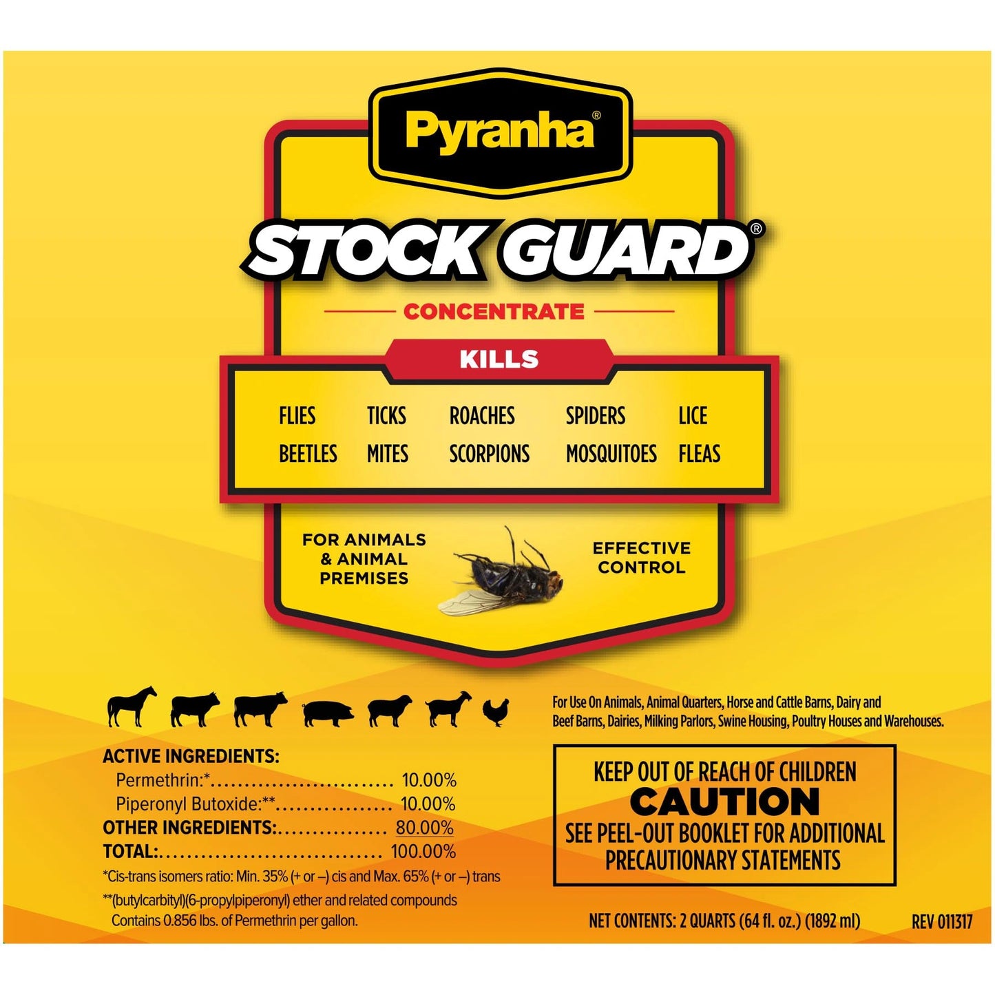Pyranha Stock Guard 10% Permethrin Concentrate - 64 oz