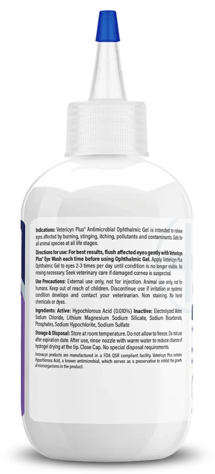 Vetericyn Plus Ophthalmic Gel - Soothes & Cleans Pet Eyes