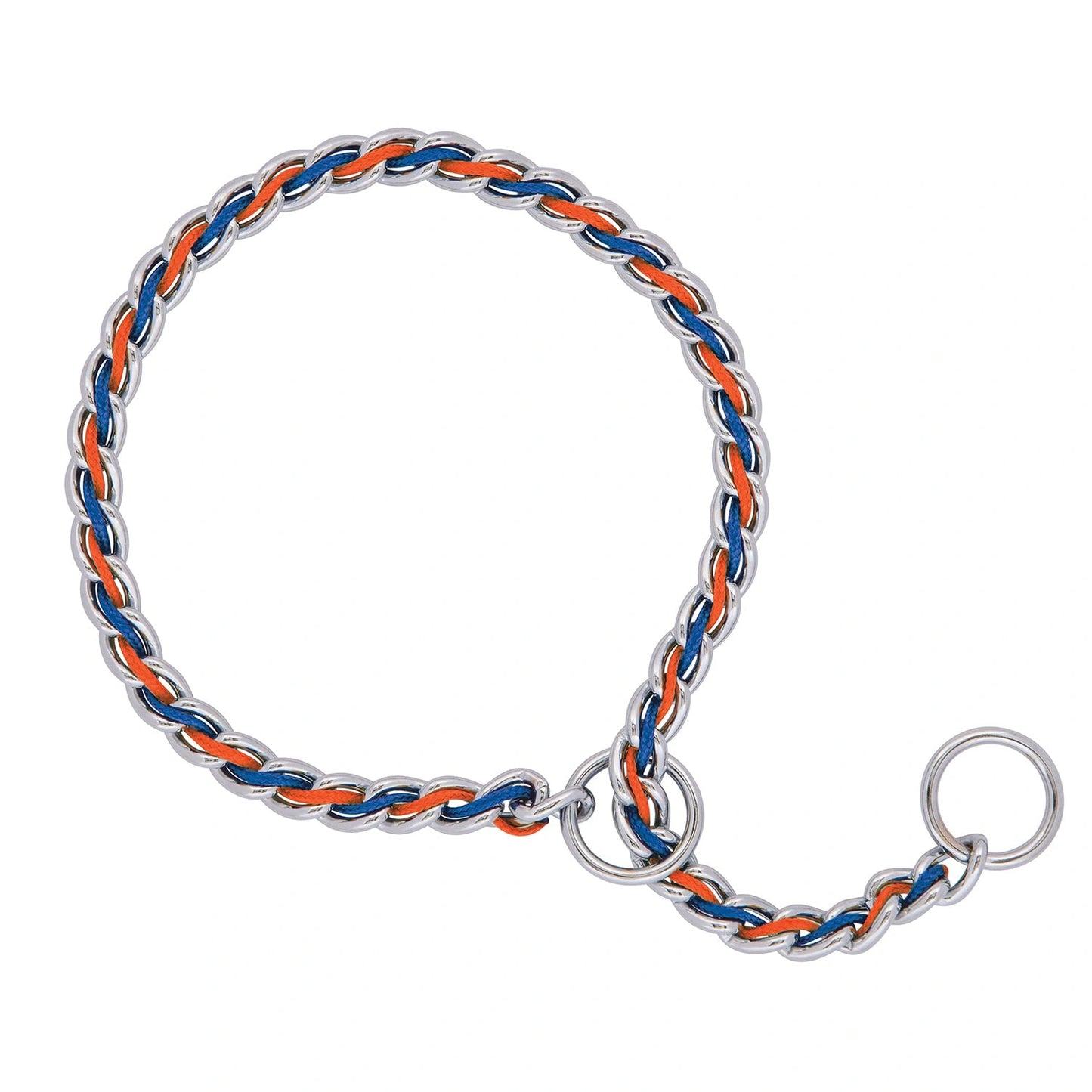 Weaver Leather Laced Chain Slip Collar - Hooves and Paws