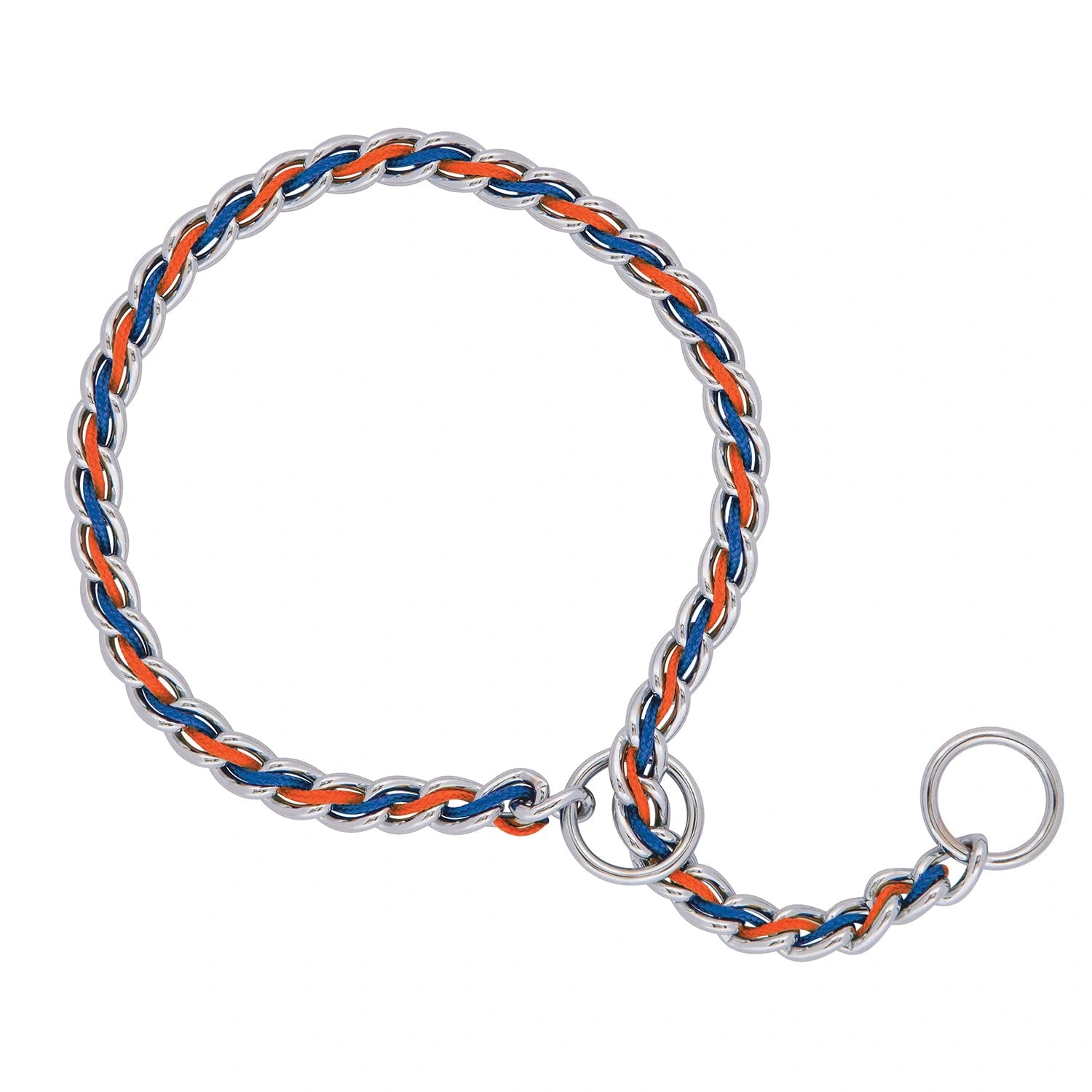 Weaver Leather Laced Chain Slip Collar - Hooves and Paws