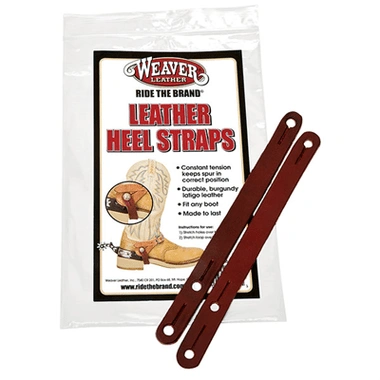 Weaver Leather Burgundy Latigo Leather Spur Heel Straps - 8" Length - Durable Universal Fit