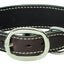 Weaver Leather Beaded Aztec Leather Dog Collar with Basketweave Tooling and Antique Copper Spots - 3/4" x 13"