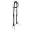 Weaver Leather Black Latigo Headstall - Doubled & Stitched with Water Tie Ends, Made in USA