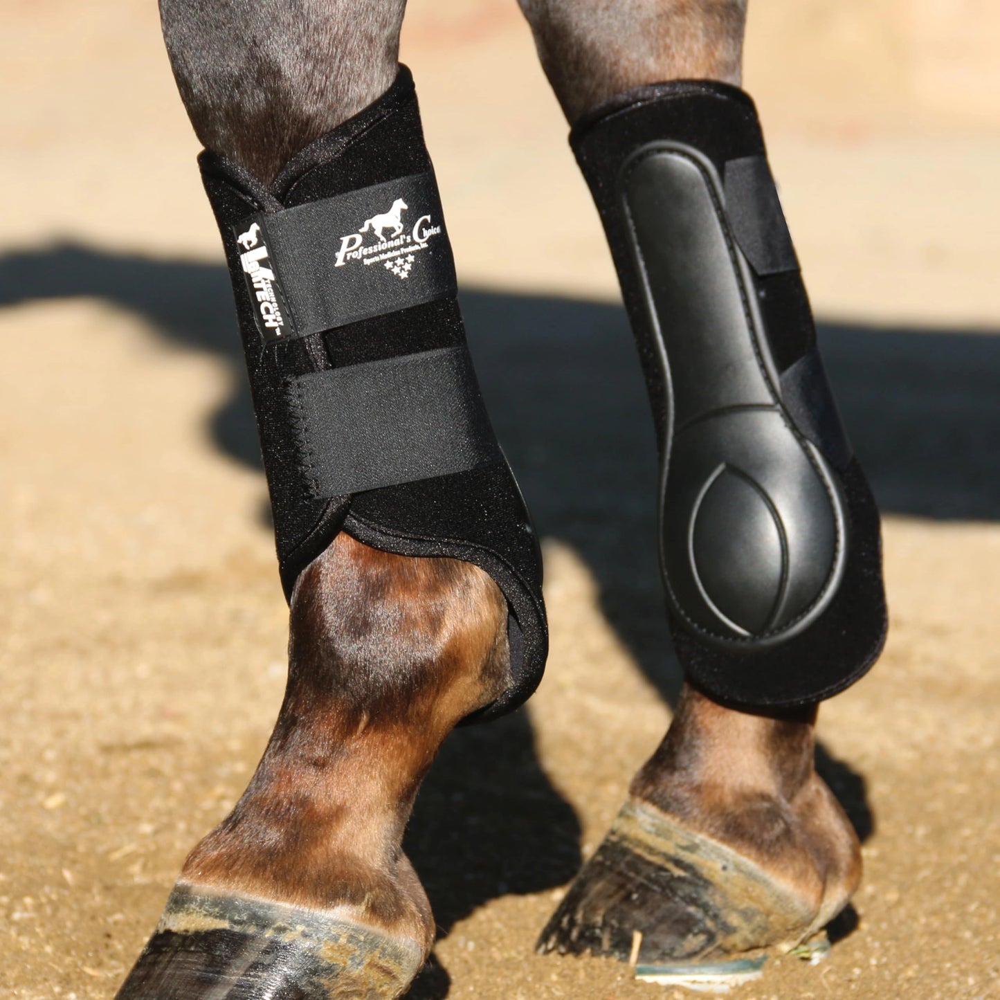 Professional's Choice VenTECH Splint Boots - Black Breathable Ventilated Neoprene Horse Leg Protection - Multiple Sizes