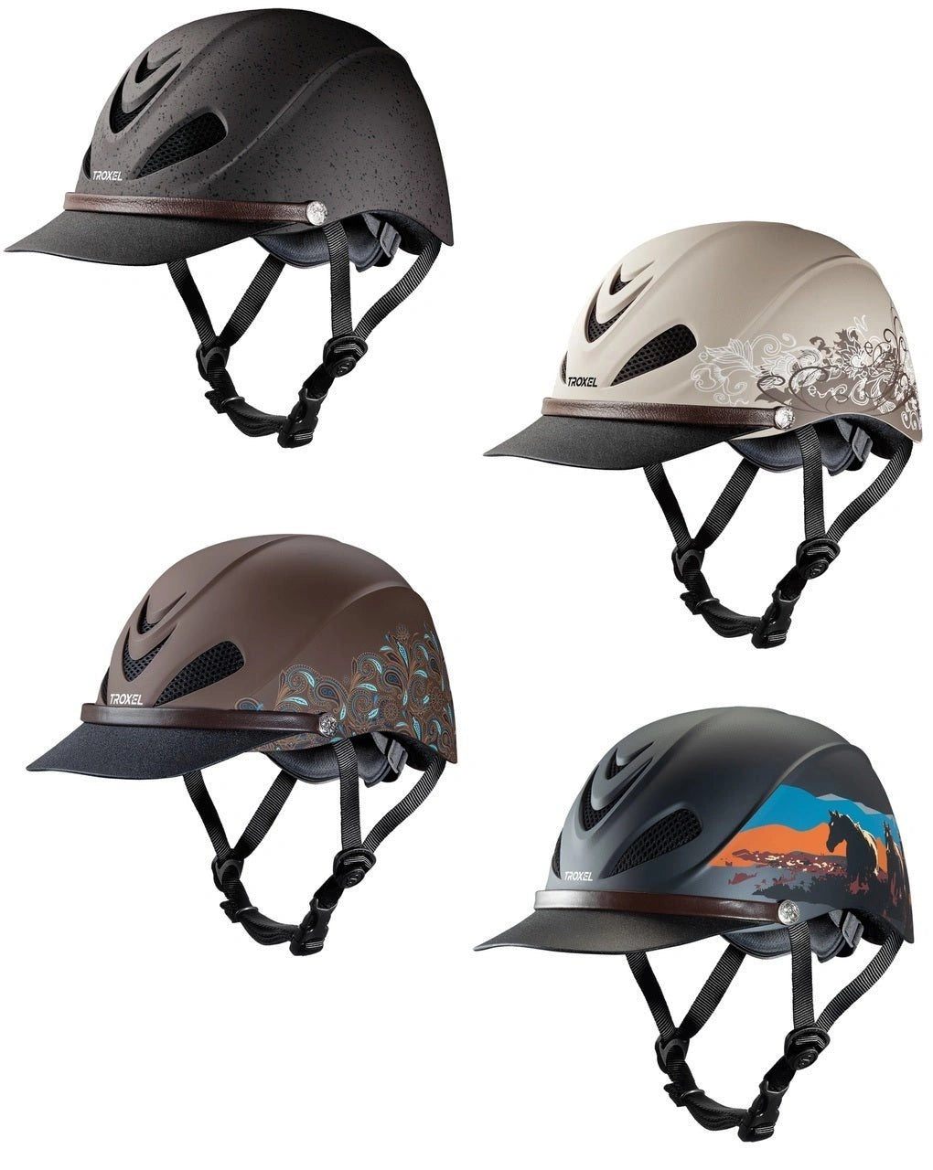 Troxel Low Profile Western Safety Riding Helmet Dakota - Hooves and Paws