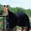 Classic Equine Polar Fleece Cooler Premium - Black - Moisture-Wicking Horse Cooler with Horn Slit - Multiple Sizes