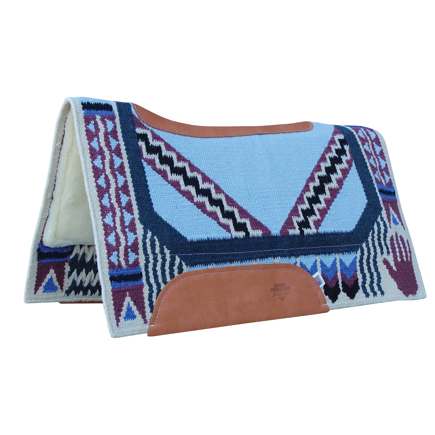 Professional's Choice Good Medicine Comfort-Fit SMX Air Ride Pad New Zealand Wool with Leather Reinforced Spine and Wither