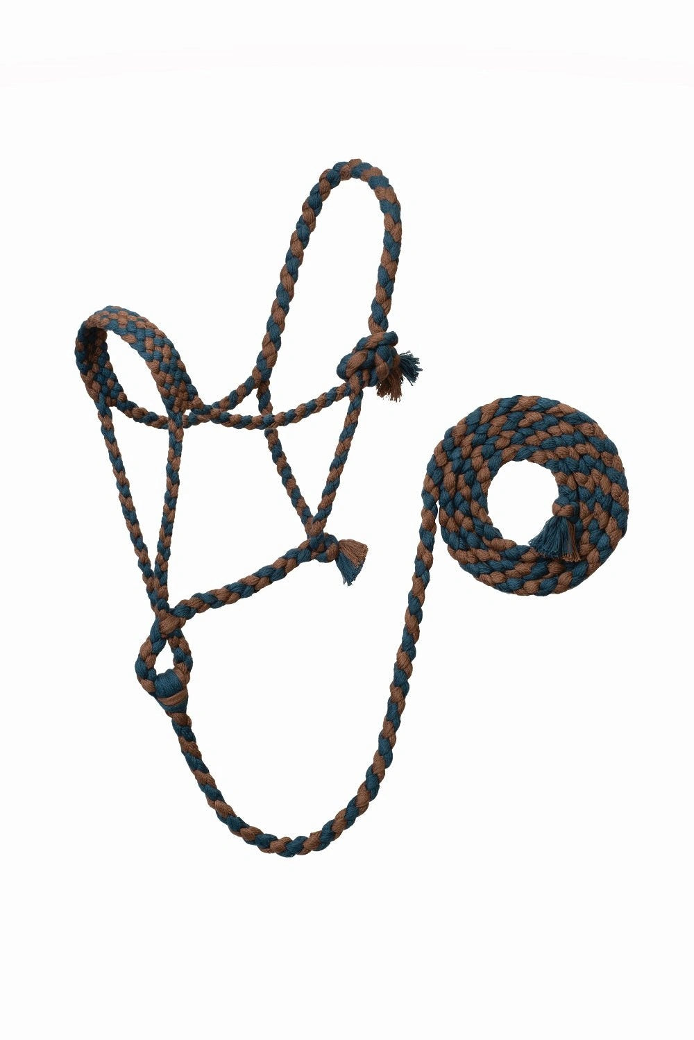 Weaver Leather Bamboo Ecoluxe Horse Equine Braided Rope Halter with 8' Lead - Hooves and Paws