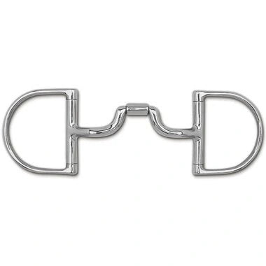 Myler English Dee Without Hooks With Stainless Steel Low Ported Barrel Narrow Snaffle 5 Inch Mouth Copper Inlay Mb 43lp - Hooves and Paws