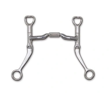 Myler Flat Shank With Sweet Iron Low Port Comfort Snaffle 4 3/4 Inch Mouth Copper Inlay Mb 04 - Hooves and Paws