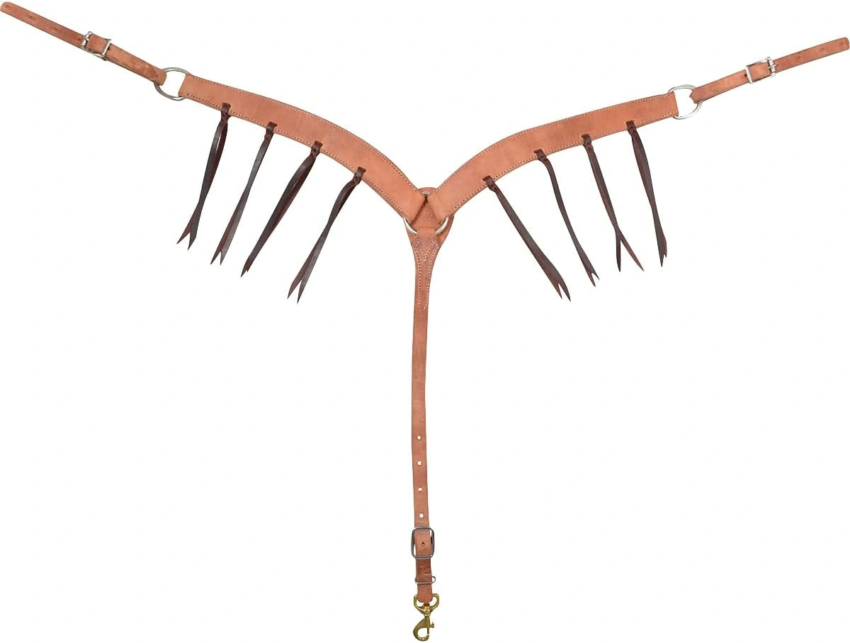 Martin Saddlery Harness Leather Breast Collar with Blood Knots - 1-3/4 Inch Width
