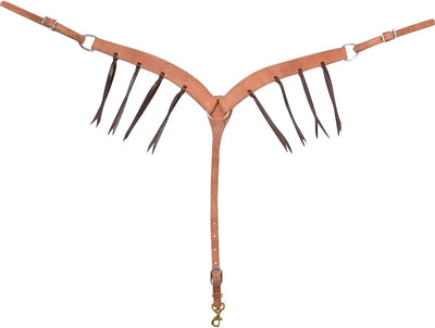 Martin Saddlery Harness Leather Breast Collar with Blood Knots - 1-3/4 Inch Width