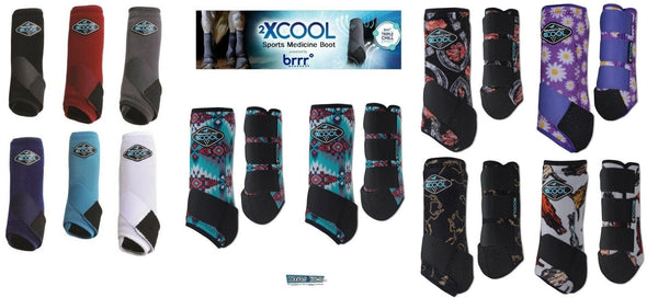 Professional's Choice 2XCOOL Sports Medicine Horse Boots - 4-Pack Neoprene-Free with Kevlar Support & brrr° Cooling