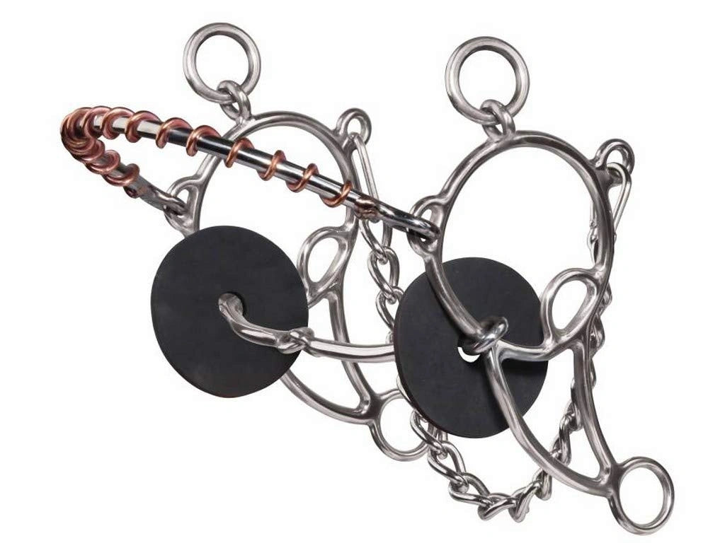 Professional's Choice Sports Medicine Products Combo Snaffle Horse Bits - Twisted Wire - Smooth Ring - Lifesaver Horse Mouth Piece