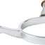 Weaver Leather Men's Roping Spurs - Chrome-Plated Steel, 1-3/4" Shank, 1/2" Band, 10-Point Rowel (Pair)