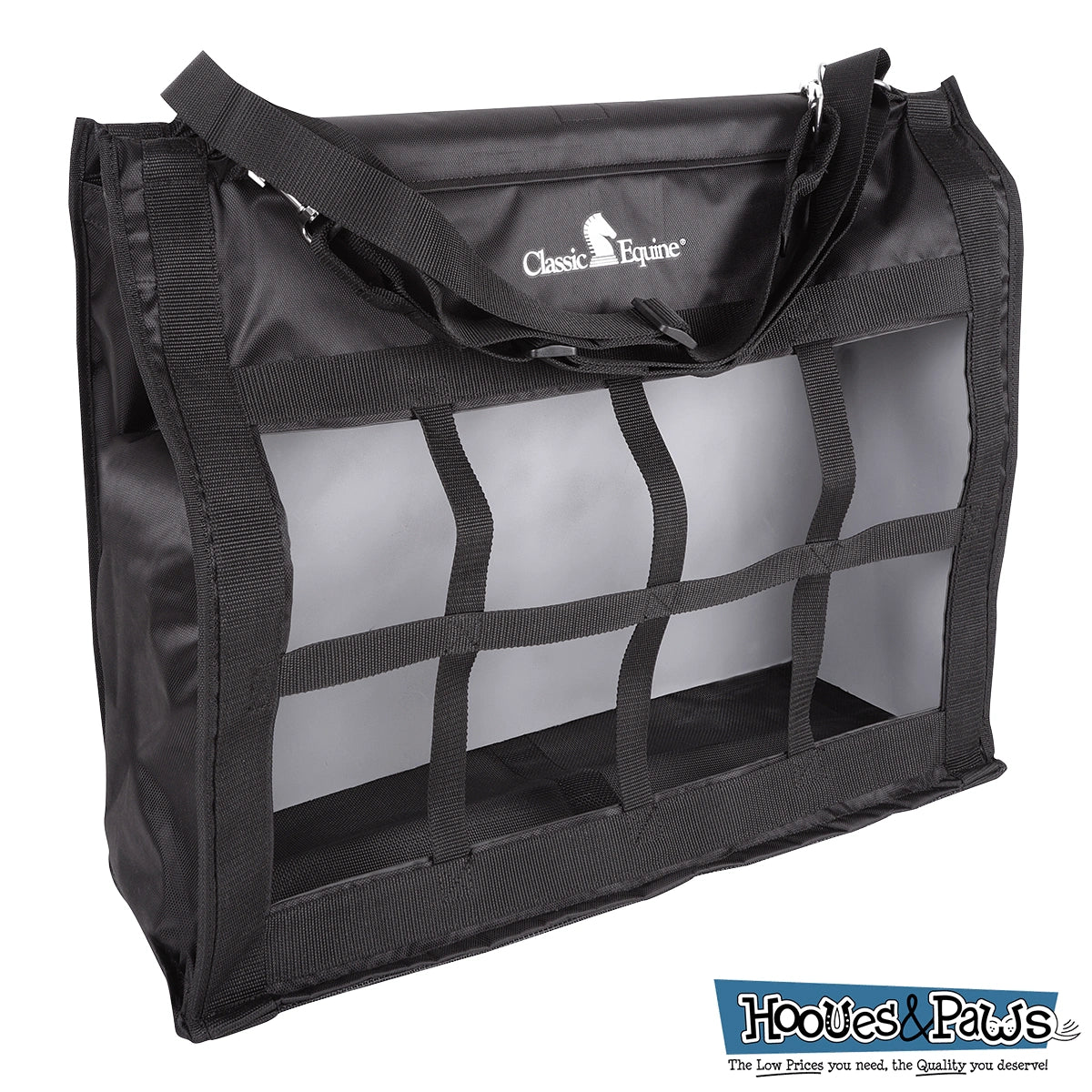 Classic Equine Western Horse Topload Hay Bag Heavy Duty Tote - Hooves and Paws