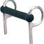 Weaver Leather Half Cheek Driving Bit - 5" Black Rubber Mouthpiece, Chrome Plated 2" Rings
