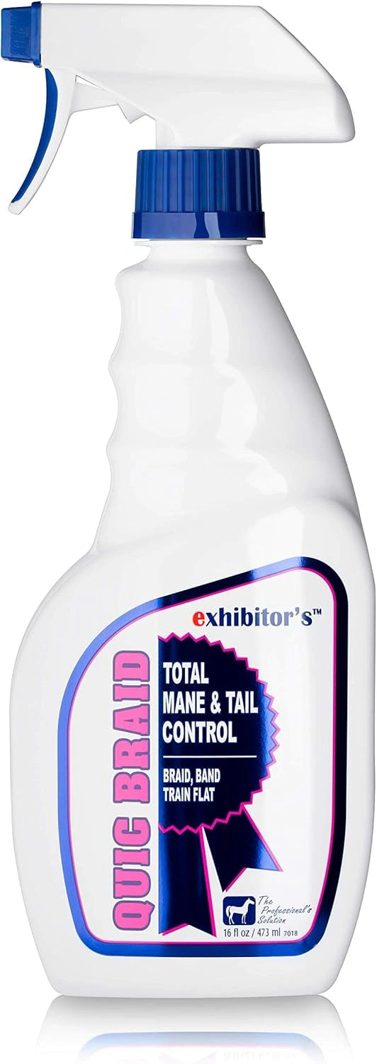 Exhibitor Quic Braid Mane and Tail Styling Spray for Braiding and Banding - 16 oz