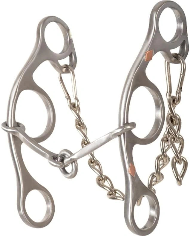 Classic Equine Sherry Cervi Signature Lifesaver Square Snaffle Gag Bit - Short Shank Stainless Steel