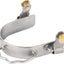 Weaver Leather Women's Silver Barrel Horse Spurs - Nickel Plated Steel - 3/4" Band - Ladies' Size