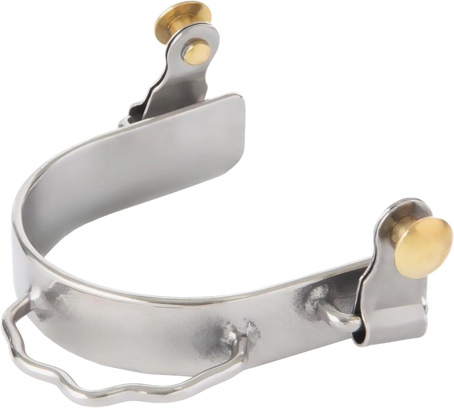 Weaver Leather Women's Silver Barrel Horse Spurs - Nickel Plated Steel - 3/4" Band - Ladies' Size