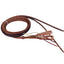 Weaver Leather Doubled & Stitched Hermann Oak Russet Harness Leather Reins with Latigo Liner - 1/2" x 8'