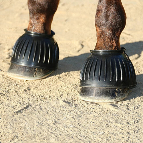Professional's Choice Ribbed Rubber Pull-On Bell Boots with Rolled Collar BBR10 - Multiple Sizes