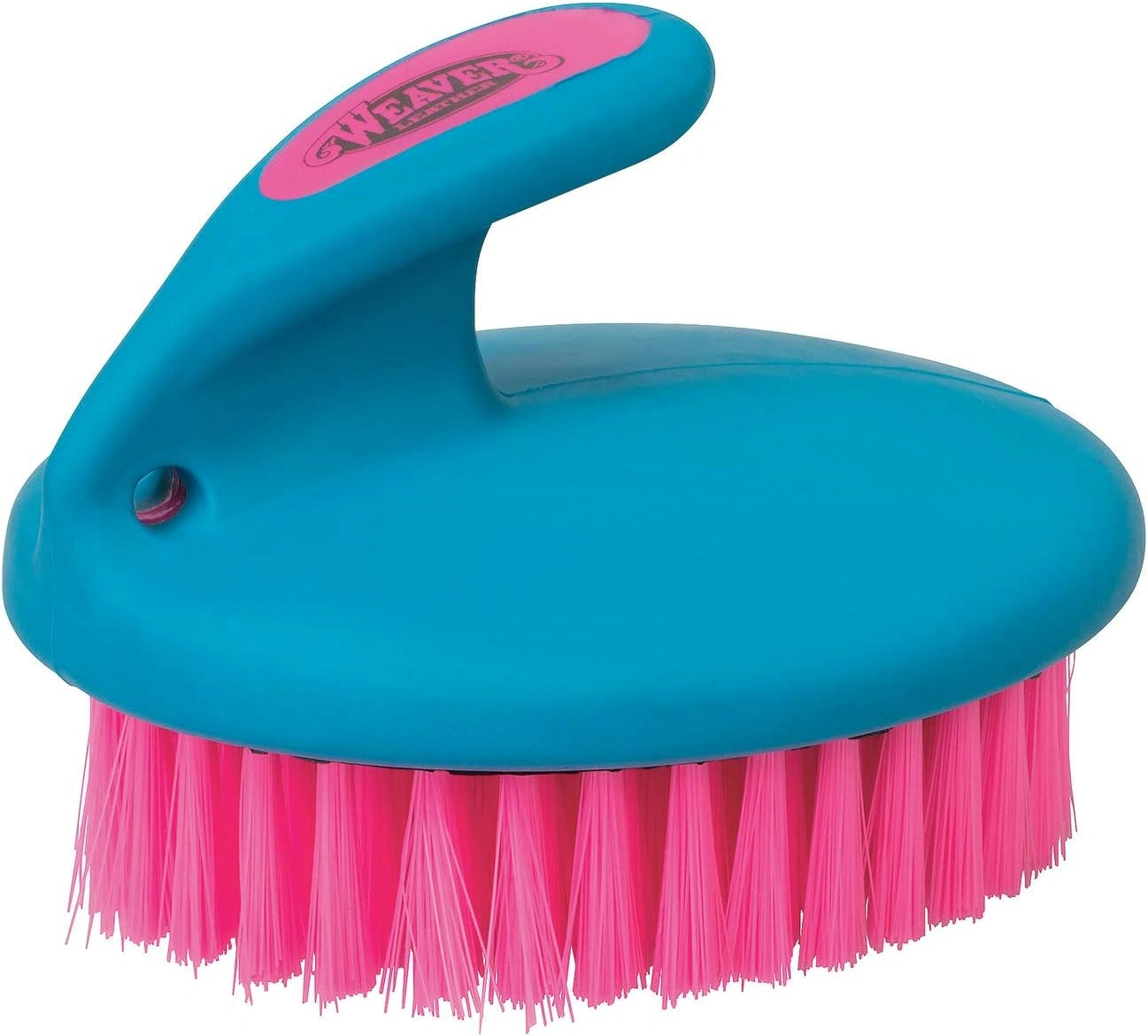 Weaver Leather Palm-Held Soft Bristle Horse Face Brush - Ergonomic Gentle Grooming - 4" x 4-1/2"