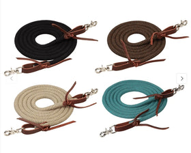 Weaver Leather EcoLuxe Bamboo Round Trail Rein - Sustainable Organic Bamboo Reins with Scissor Snaps