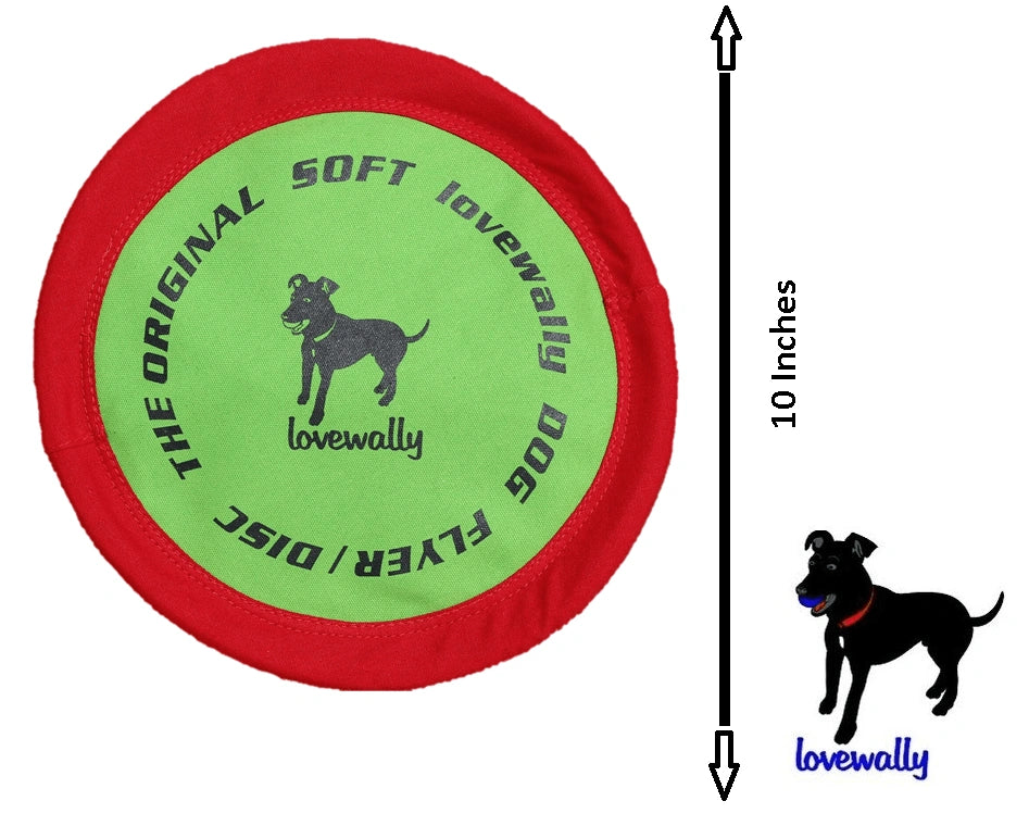 LoveWally The Original Soft Bite Floppy Disc Flyer Outdoor Adventure Gear Dog Toy - Hooves and Paws