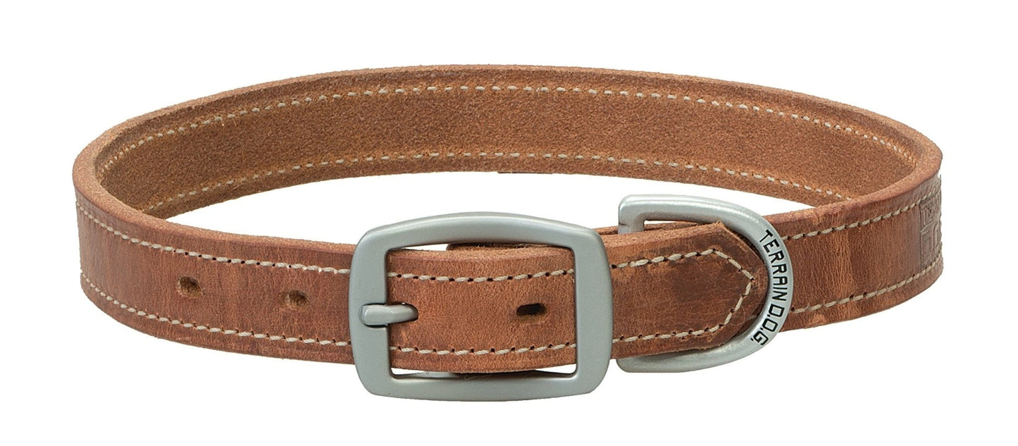 Weaver Leather Russet Harness Leather Dog Collar (Sell out) - Hooves and Paws