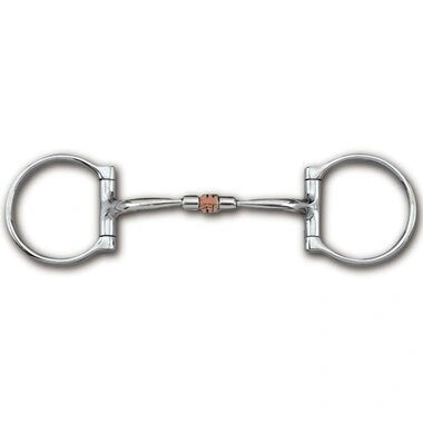 Myler Western Dee With Sweet Iron Comfort Snaffle With Copper Roller 5 Inch Mouth Copper Inlay MB 03 - Hooves and Paws