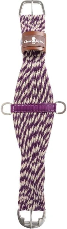 Classic Rope Company Colored Twist 100% Mohair Cinch Natural/Purple 34" (Sell out) - Hooves and Paws