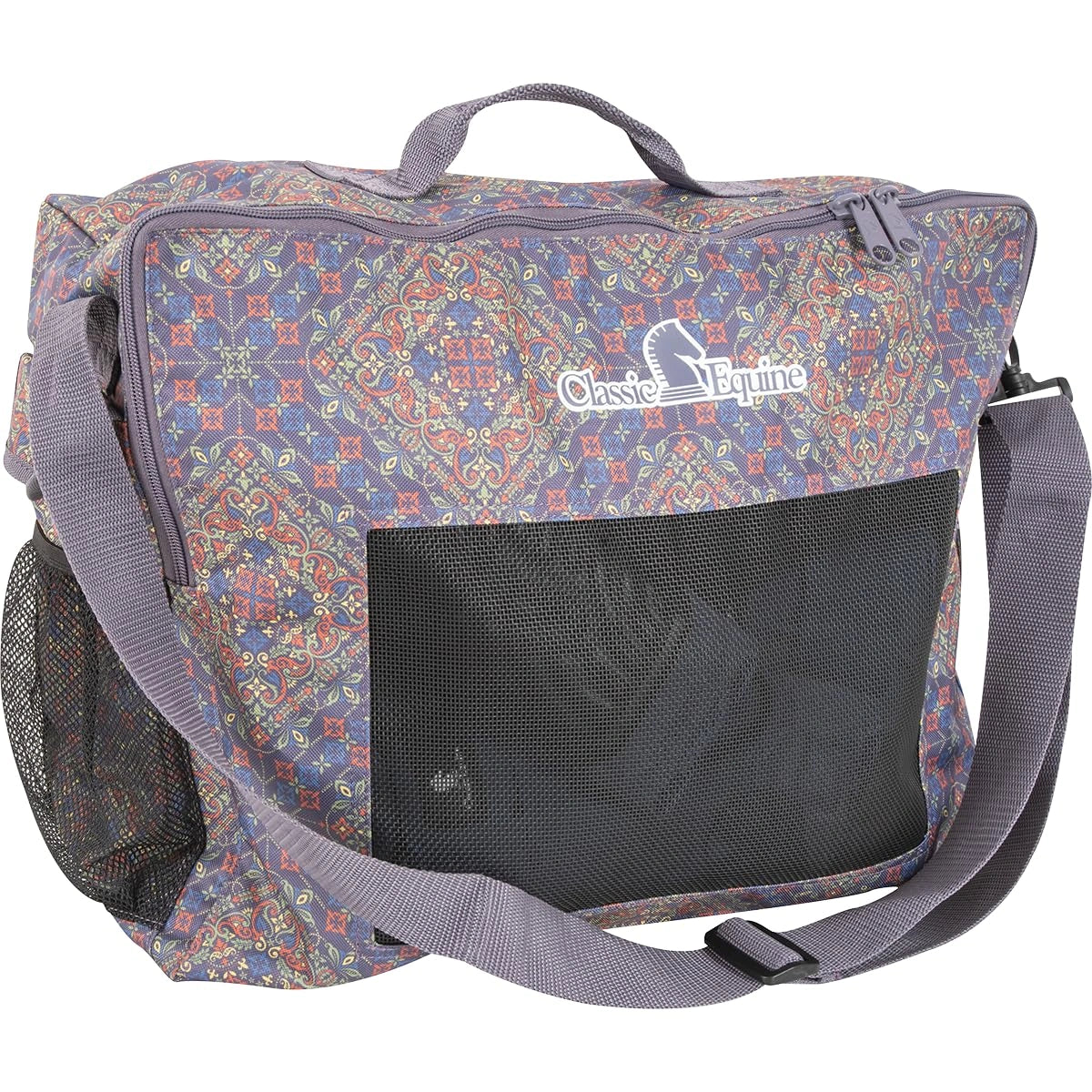 Classic Equine Boot Accessory Tote - Durable Horse Leg Boot Storage Bag with Breathable Mesh, Nylon Shell & Shoulder Strap