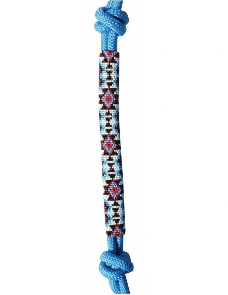 Professional's Choice Beaded Rope Halter | Intricate Beadwork on The Noseband | 7 Foot Matching Lead - Hooves and Paws