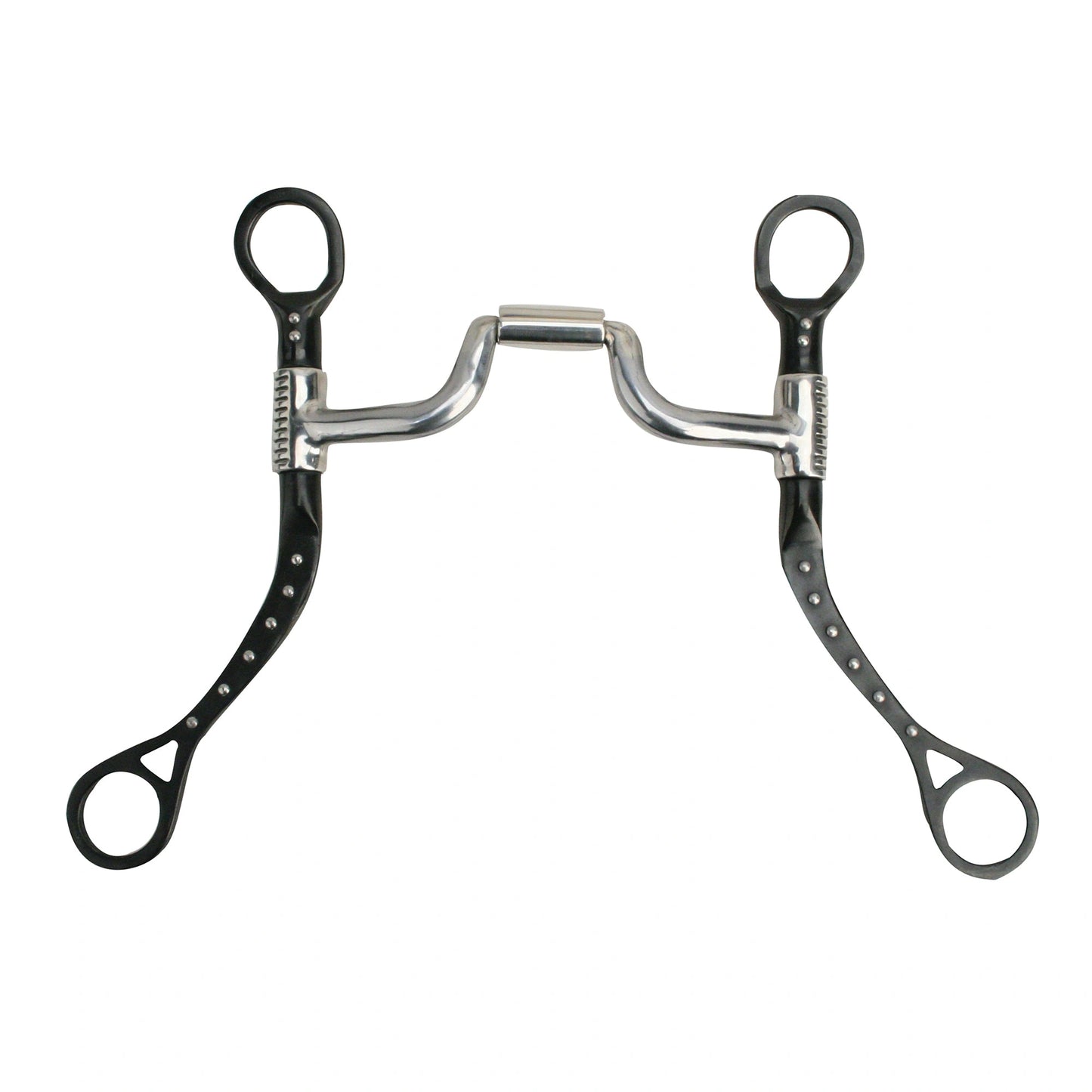 Myler MBB Black Steel Flat Shank with Narrow Medium Ported Barrel MB 43MP 89 - 64455 - Hooves and Paws