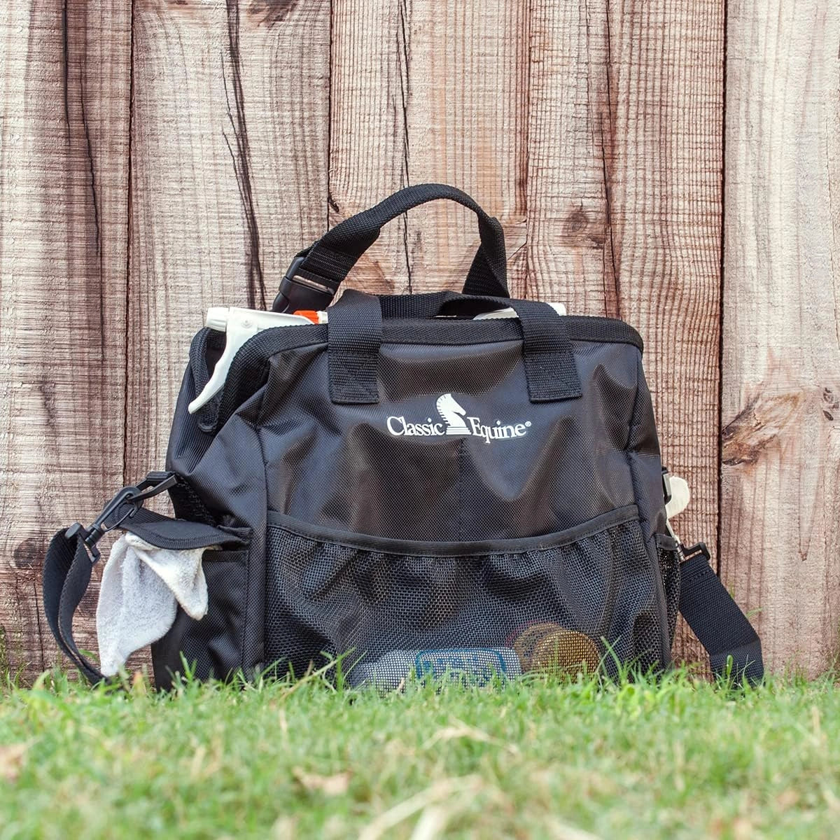 Classic Equine Grooming Tote - 12x12 Padded & Mesh Pockets