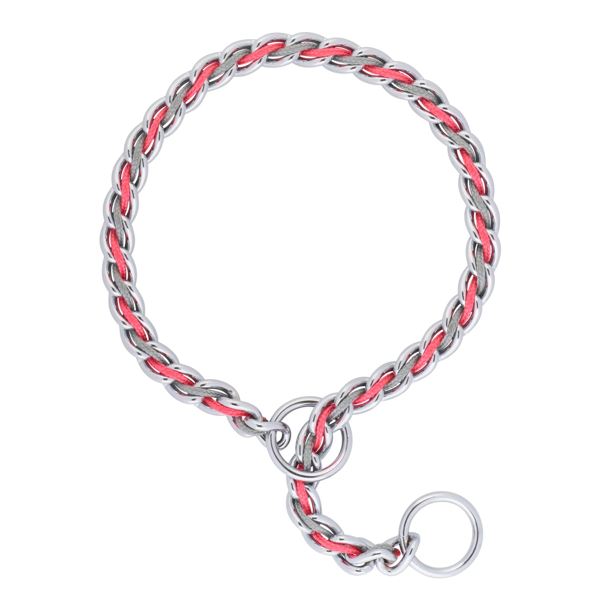 Weaver Leather Laced Chain Slip Collar - Hooves and Paws