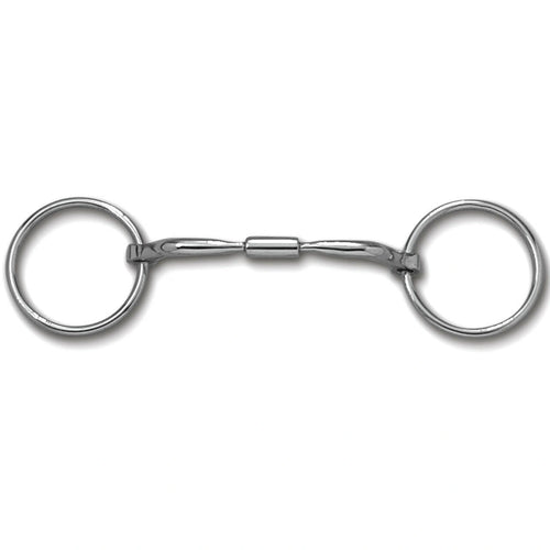 Myler Loose Ring With Stainless Steel Comfort Snaffle Wide Barrel 5 Inch Mouth Copper Inlay Mb 02 - Hooves and Paws