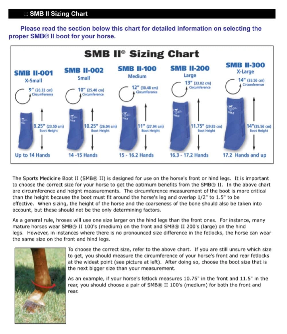 Professional's Choice SMBII Pair Horse Equine SMB Medicine Boots Navy Blue