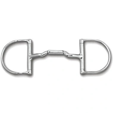 Myler 3 3/8" Medium Dee Without Hooks With Mullen Low Port Barrel Snaffle 5 Inch Mouth English Dee Mb 06 - Hooves and Paws
