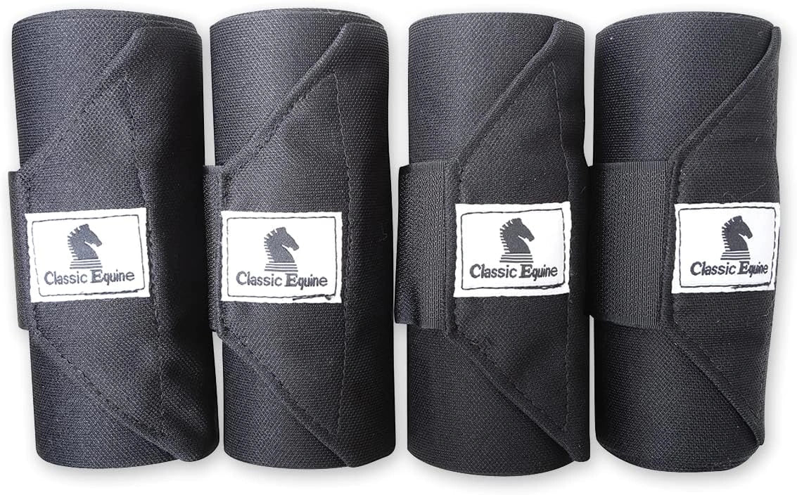 Classic Equine Standing Wrap Bandages - 5.5" x 12' Fleece Horse Leg Support & Protection