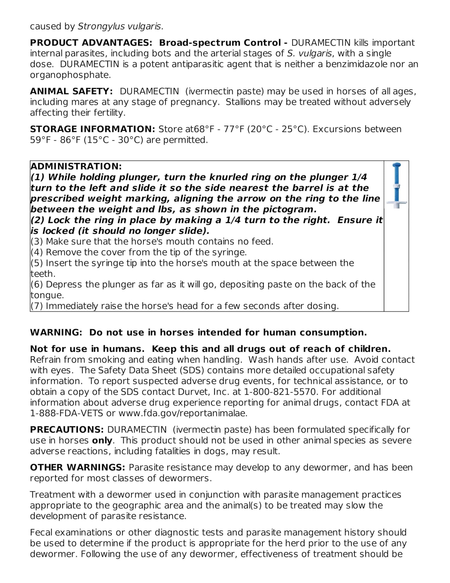 durvet Duramectin Ivermectin Paste 1.87% for Horses, 0.21 oz (Pack of 2)