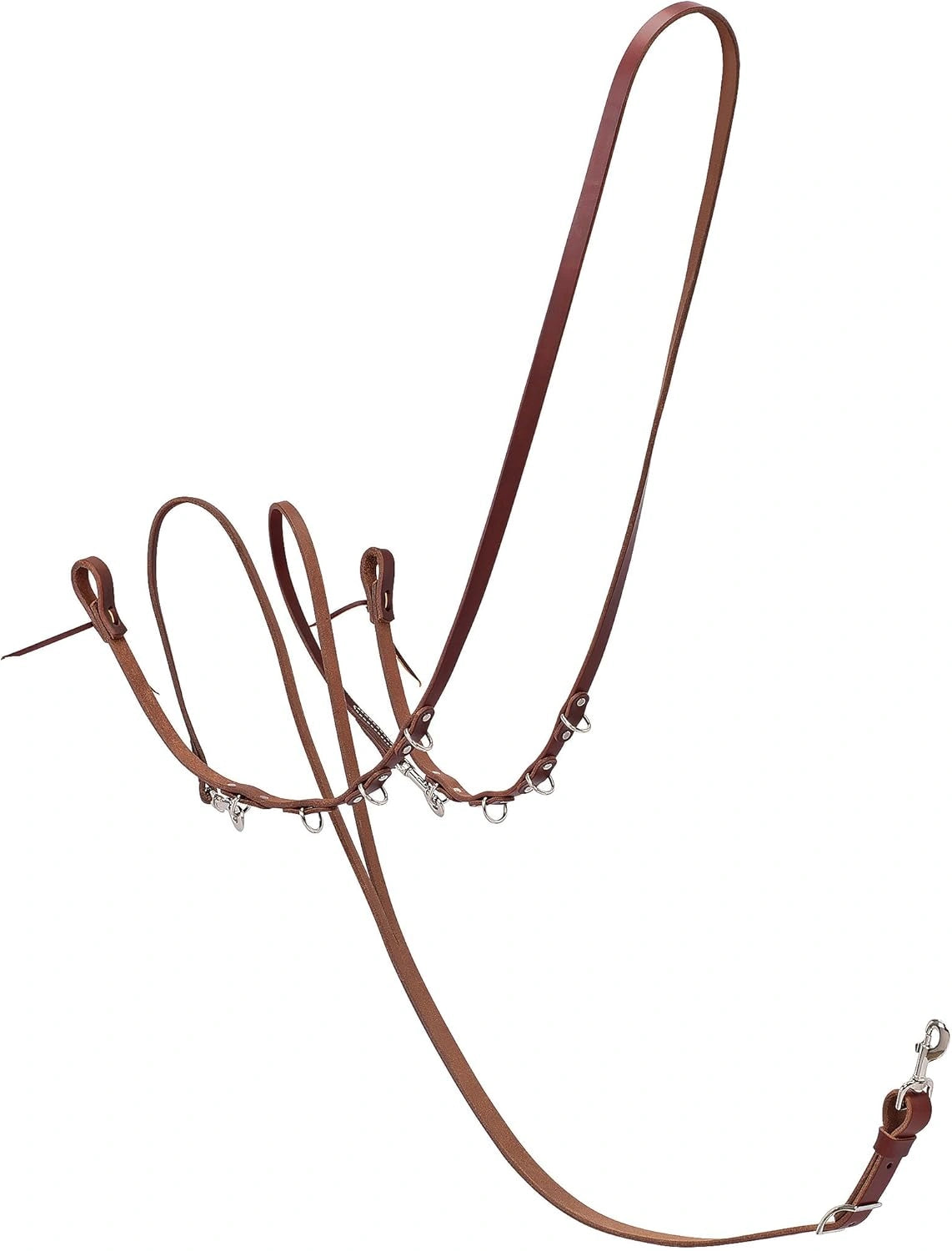 Weaver Leather Working Tack Roper/Barrel Style German Martingale, Golden Chestnut - Hooves and Paws